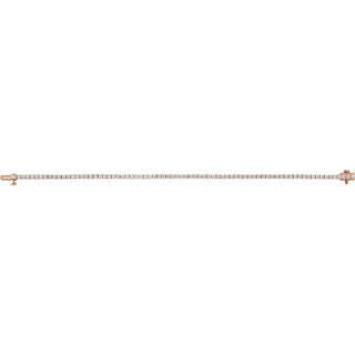 14K Rose 3 CTW Lab-Grown Diamond Line 7" Bracelet