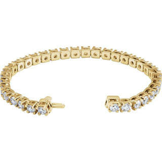 14K Yellow 10 CTW Lab-Grown Diamond Line 7 1/4" Bracelet