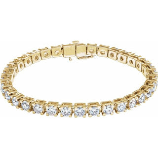 14K Yellow 10 CTW Lab-Grown Diamond Line 7 1/4" Bracelet