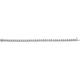 18K White 10 1/2 CTW Natural Diamond Line 7 1/4" Bracelet