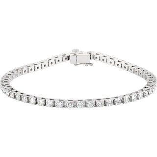 14K White 3 1/2 CTW Lab-Grown Diamond Line 7 1/4" Bracelet