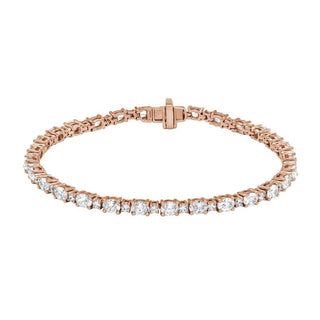 14K Rose 5 1/2 CTW Lab-Grown Diamond Line 7" Bracelet