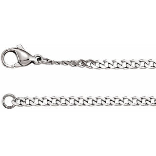 Stainless Steel 3.2 mm Diamond-Cut Curb 30" Chain