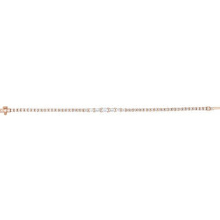 14K Rose 4 5/8 CTW Lab-Grown Diamond Line 7" Bracelet