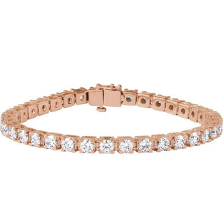 14K Rose 9 CTW Lab-Grown Diamond Line 7 1/4" Bracelet