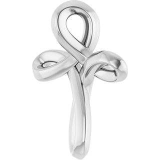 Platinum Freeform Cross Pendant