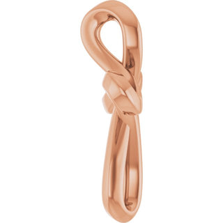 14K Rose Freeform Cross Pendant