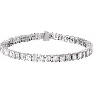 14K White 10 1/2 CTW Lab-Grown Diamond Line 7" Bracelet