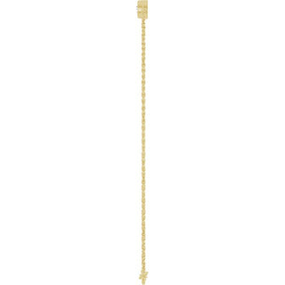 14K Yellow 1/4 CTW Natural Diamond Three-Stone Line  7" Bracelet 