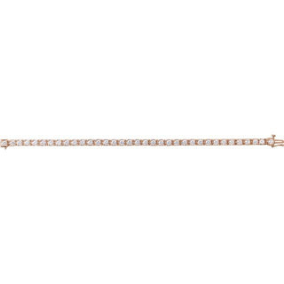14K Rose 7 CTW Lab-Grown Diamond Line 7 1/4" Bracelet