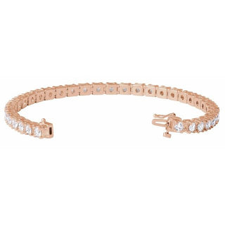 14K Rose 7 CTW Lab-Grown Diamond Line 7 1/4" Bracelet