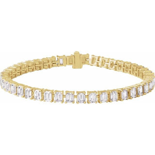 14K Yellow 10 1/2 CTW Lab-Grown Diamond Line 7" Bracelet