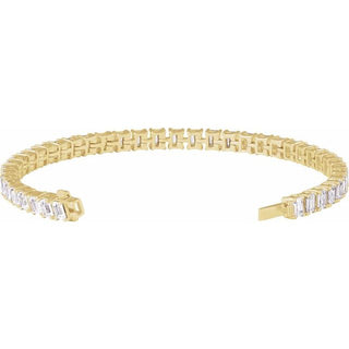 14K Yellow 10 1/2 CTW Lab-Grown Diamond Line 7" Bracelet
