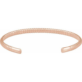 14K Rose Cuff 7" Bracelet