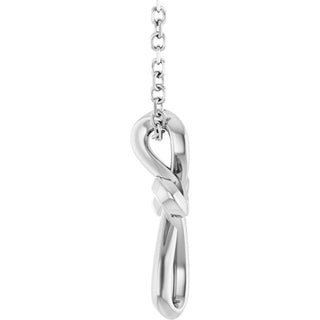 Platinum Freeform Cross 16-18" Necklace