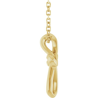 14K Yellow Freeform Cross 16-18" Necklace