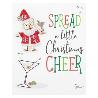 24-Piece Set Christmas Cheer Pins With Display - 2.3-Inch
