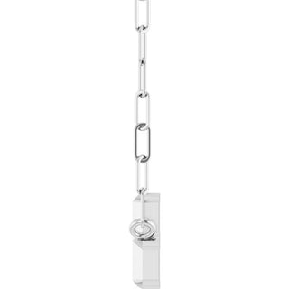 Sterling Silver Sideways Cross 18" Necklace