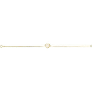 14K Yellow Heart 7" Bracelet