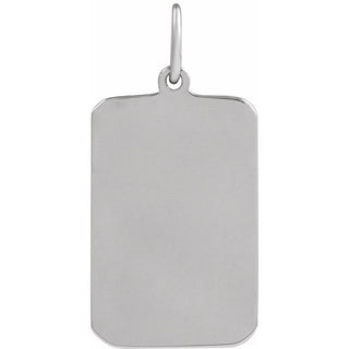 Sterling Silver Cross Dog Tag Pendant