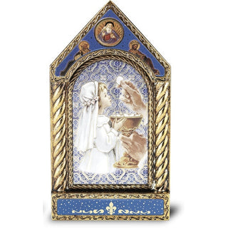 Communion Girl Embossed Shrine 6 X 3 Boxed
