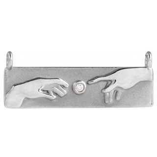 Platinum .0075 CT Lab-Grown Diamond Creation of Adam Necklace Center