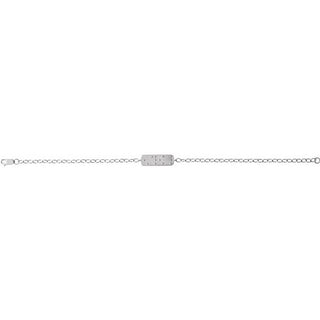 Sterling Silver Reversible Love Braille 7" Bracelet