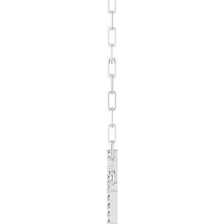Sterling Silver .08 CTW Natural Diamond Sideways Cross 18" Necklace