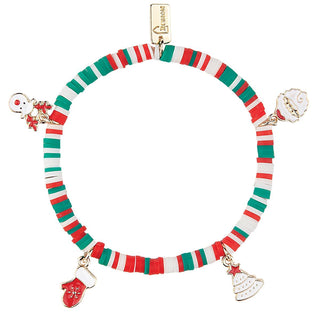 24-Piece Set Child Heishi Bracelet With Display - 6-Inch Stretch