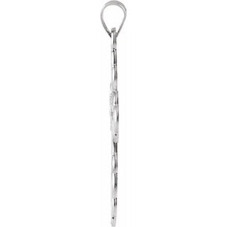 Sterling Silver 26x17 mm Orthodox Cross Pendant 