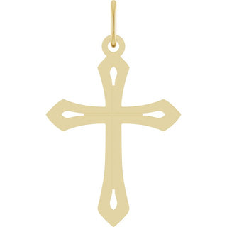 14K Yellow Cross Pendant