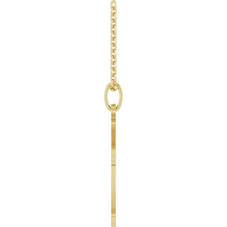 14K Yellow Cross 18" Necklace