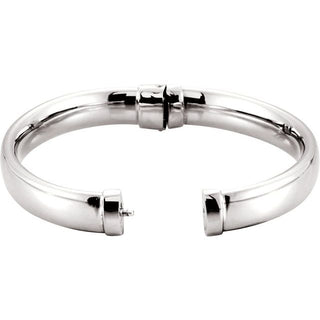 Sterling Silver 9 mm Hinged Bangle 7" Bracelet