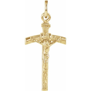 14K Yellow Crucifix Pendant