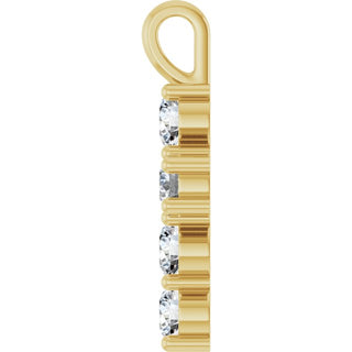 10K Yellow 9/10 CTW Lab-Grown Diamond Pendant