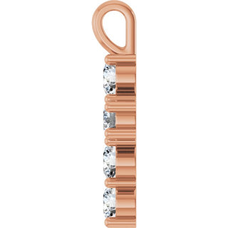 14K Rose 9/10 CTW Lab-Grown Diamond Pendant
