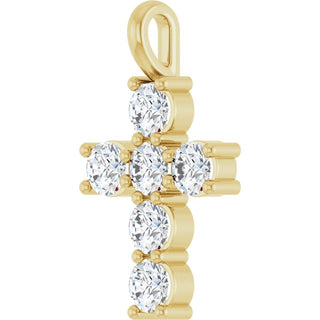 10K Yellow 9/10 CTW Natural Diamond Pendant