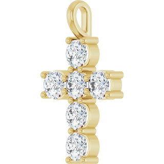 14K Yellow 1 5/8 CTW Natural Diamond Pendant