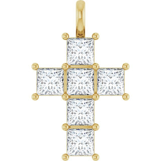 10K Yellow 2 1/3 CTW Natural Diamond Pendant