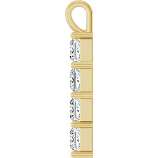 10K Yellow 1 5/8 CTW Lab-Grown Diamond Pendant