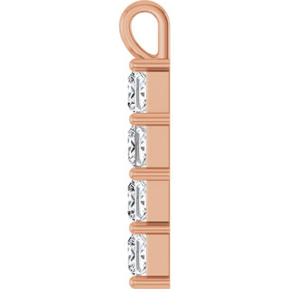 10K Rose 1 5/8 CTW Lab-Grown Diamond Pendant
