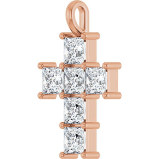 10K Rose 1 5/8 CTW Lab-Grown Diamond Pendant