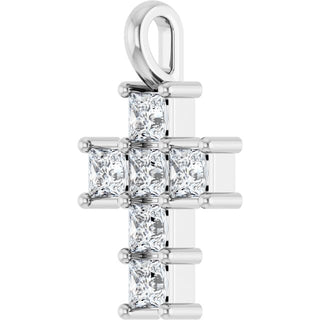 10K White 1/2 CTW Lab-Grown Diamond Pendant