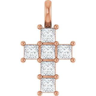 10K Rose 1/2 CTW Lab-Grown Diamond Pendant