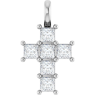 14K White 1/2 CTW Lab-Grown Diamond Pendant