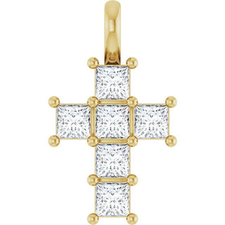 10K Yellow 1/2 CTW Lab-Grown Diamond Pendant