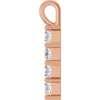 14K Rose 1/2 CTW Natural Diamond Pendant