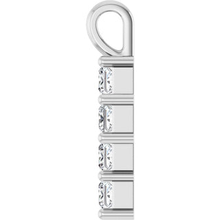 10K White 1/2 CTW Lab-Grown Diamond Pendant