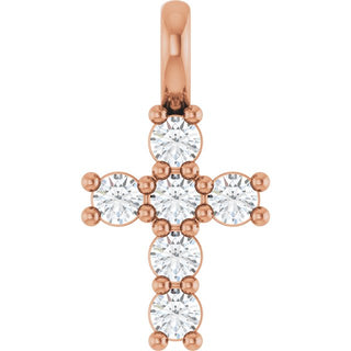 14K Rose 1/6 CTW Lab-Grown Diamond Pendant