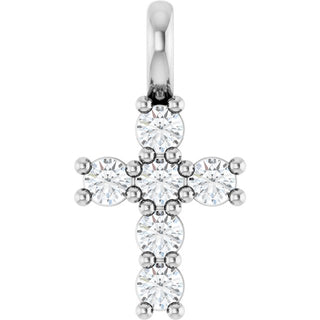 14K White 1/6 CTW Lab-Grown Diamond Pendant